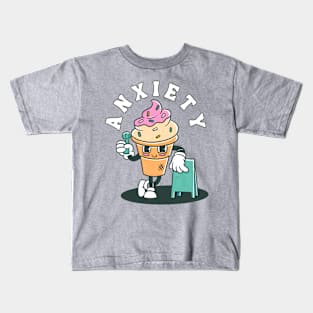 ANXIETY ICE CREAM | Funny Mental Health, Depression, Anxiety Kids T-Shirt